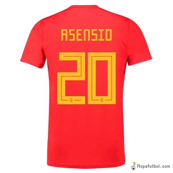 Camiseta España Replica Primera Ropa Asensio 2018 Rojo